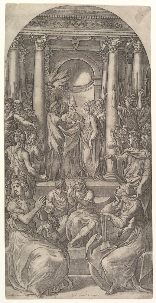 Le Mariage de la Vierge, vers 1525 - Giovanni Jacopo Caraglio