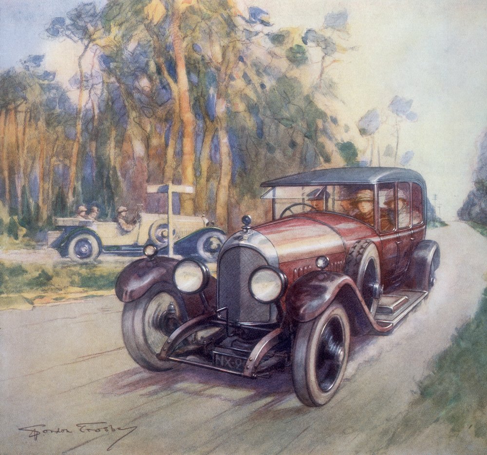 Affiche publicitaire pour les voitures Bentley - Gordon Crosby