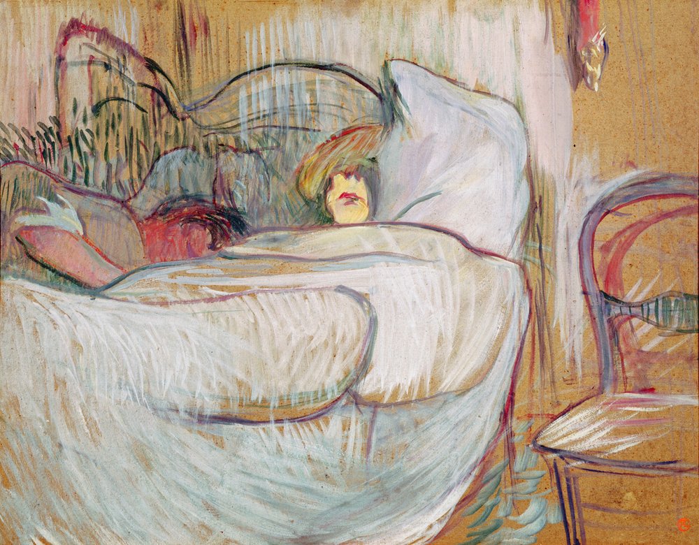 Au lit, 1894 - Henri de Toulouse-Lautrec