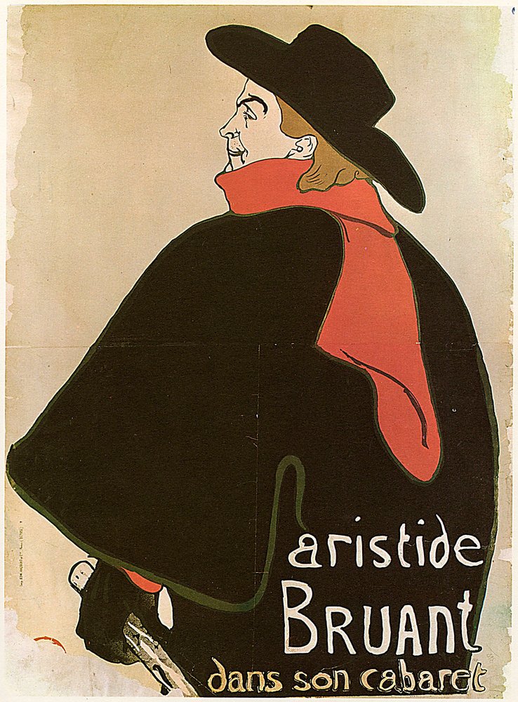 Aristide Bruant dans son cabaret, Affiche, 1893 - Henri de Toulouse-Lautrec