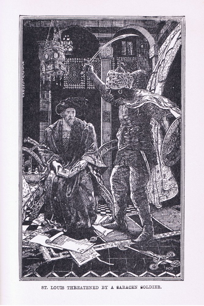 Saint Louis menacé par le soldat sarrasin - Henry Justice Ford