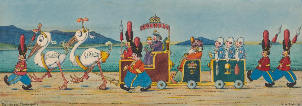 Tableau Mural 'La Promenade Du Prince' De Herbert E. Crowley - Toile Sur Cadre, Prêt à Accrocher