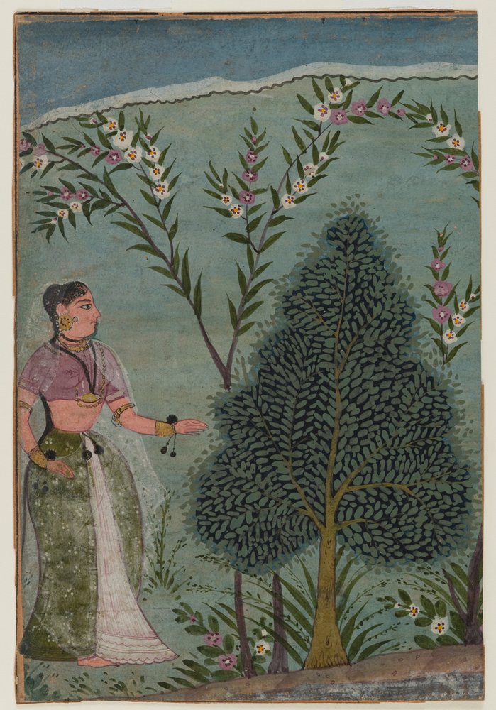 Dame dans la nature, fragment d