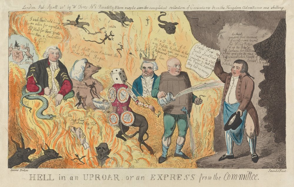 Hölle im Aufruhr: oder eine Eilnachricht vom Komitee - Isaac Cruikshank