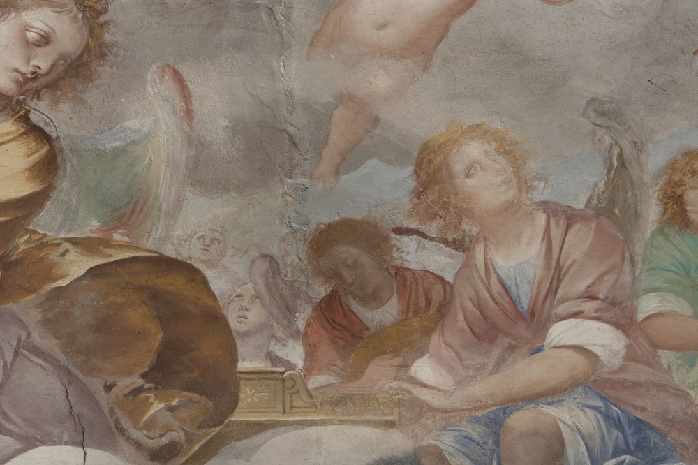 Anges, anges musiciens et putti, (détail) - Isidoro Bianchi