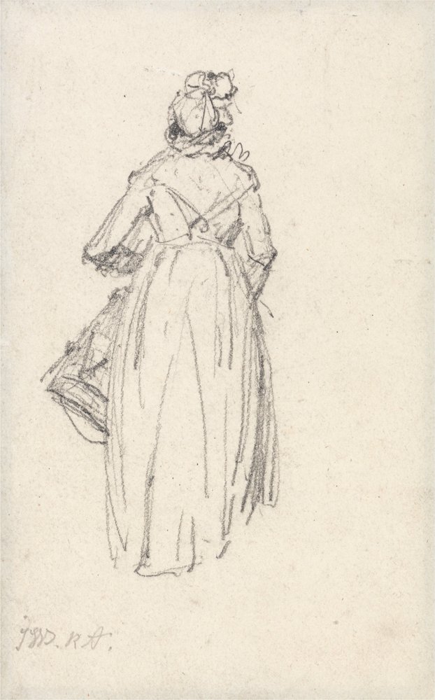 Femme debout, vue de dos - James Ward