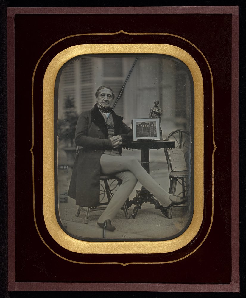 Autoportrait avec daguerréotype du Forum romain - Jean-Gabriel Eynard