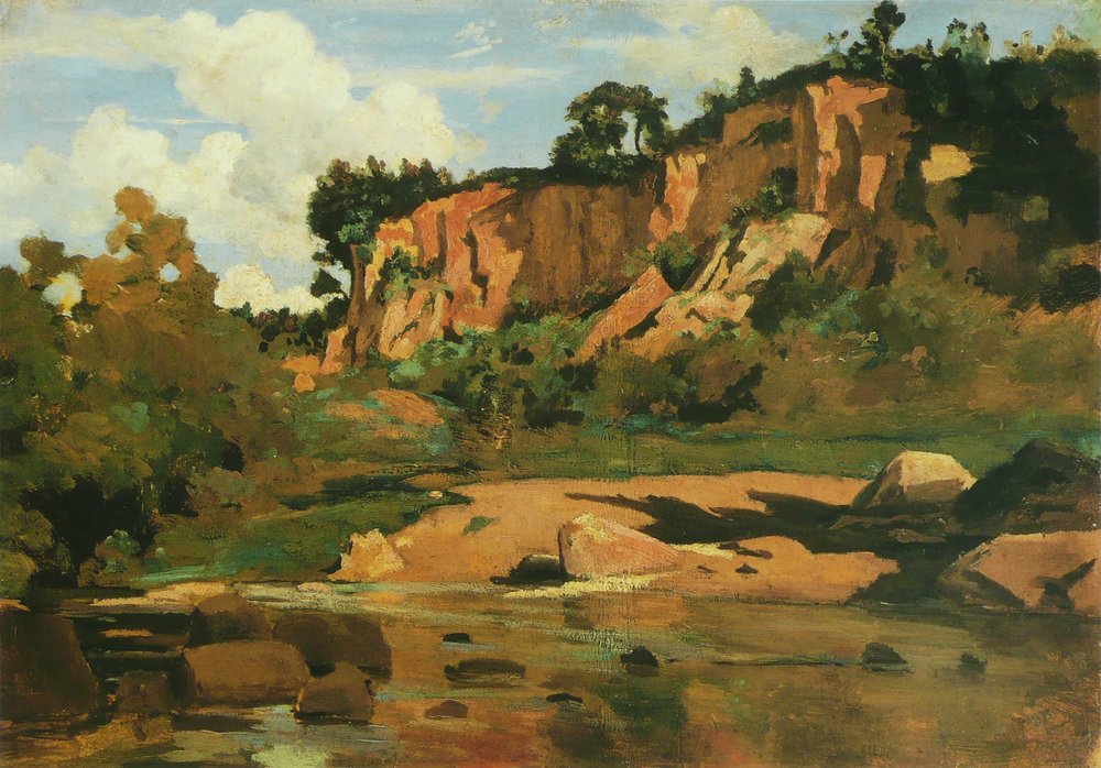 Les Rochers Rouges à Civita Castellana, c.1827 - Jean-Baptiste-Camille Corot