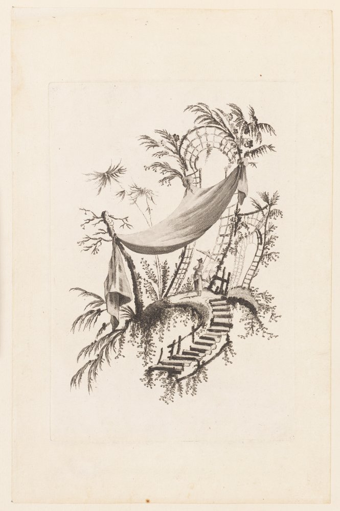 Figure sous tente, de "Recueil des Tentes Chinoises" - Jean Baptiste Pillement