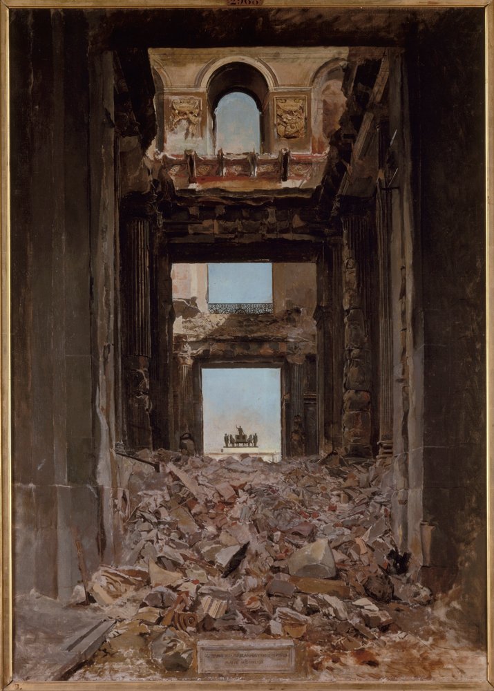 French: Ruines des Tuileries - Jean-Louis Ernest Meissonier