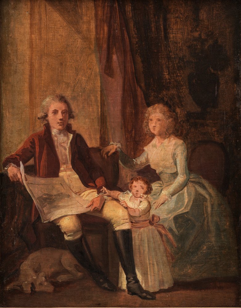 Peder Anker avec son épouse et sa fille - Jens Juel