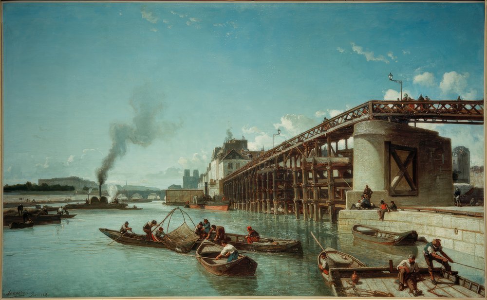 Paris, pont du port sur la Seine (Le Pont de l’Estacade) - Johan-Barthold Jongkind