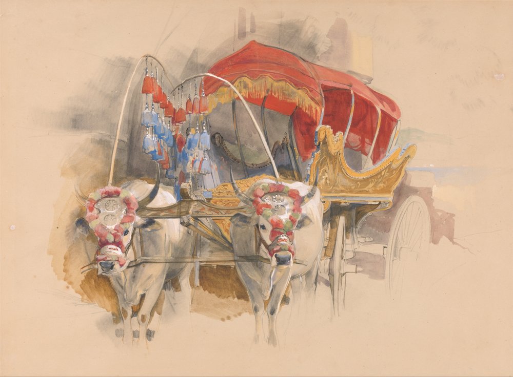 Une Araba turque tirée par deux bœufs blancs, Constantinople Une Araba turque tirée par deux bœufs blancs, Constantinople - John Frederick Lewis