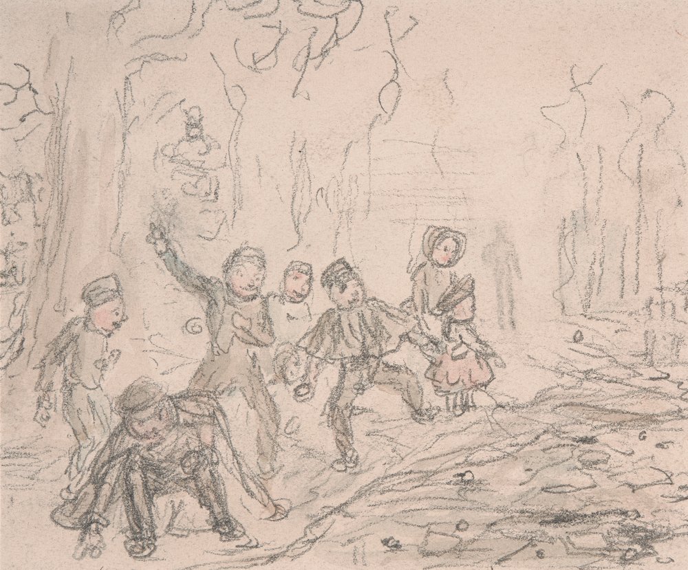Bataille de boules de neige - John Leech