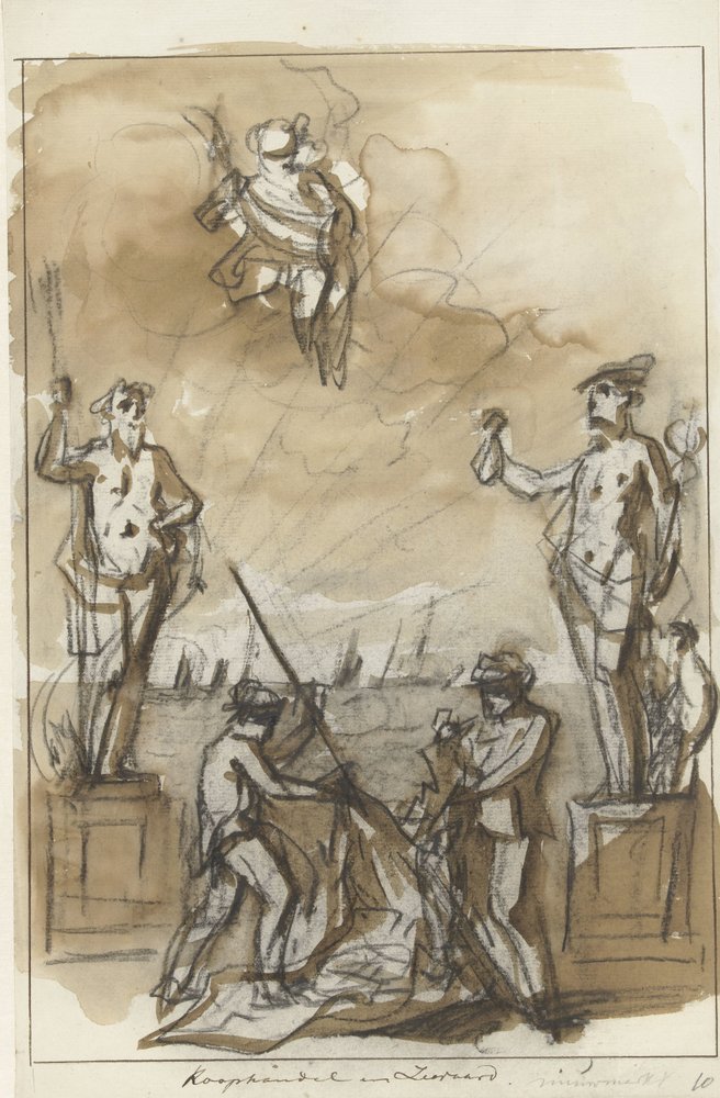 Commerce et navigation, décoration sur le Nieuwmarkt, 1795 - Jurriaan Andriessen