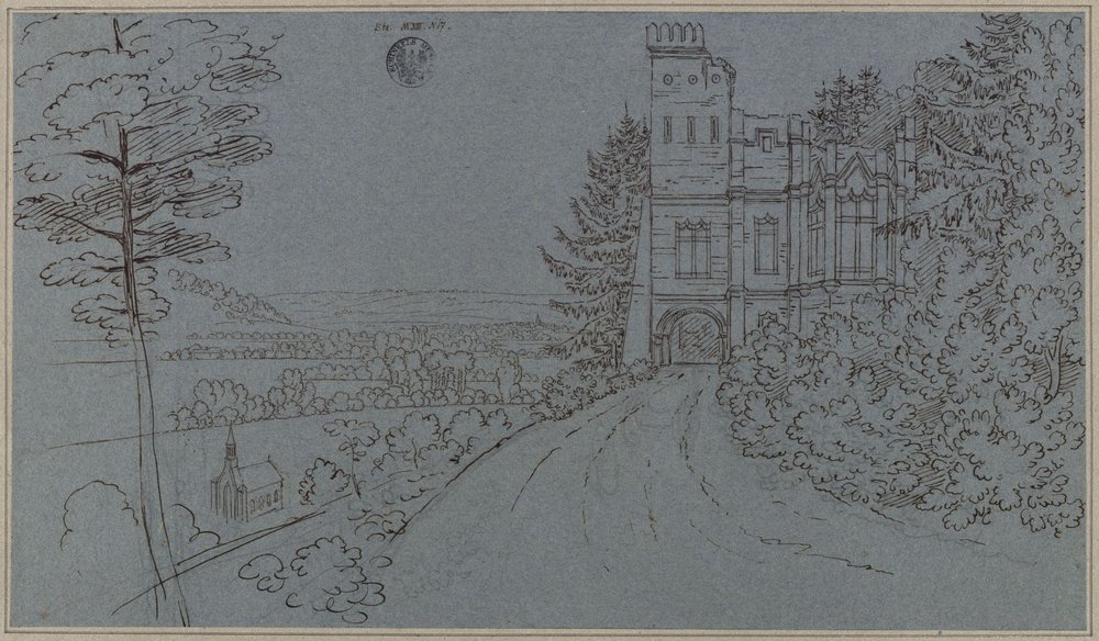 Köstritz. Ruine artificielle dans le parc du château (?) - Karl Friedrich Schinkel