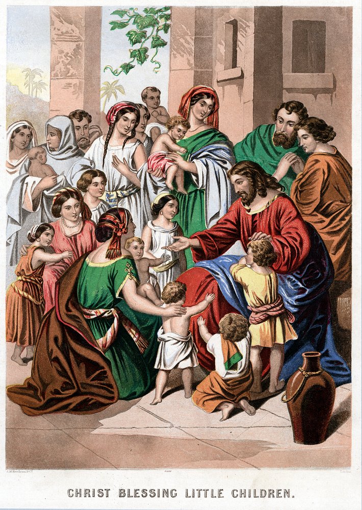 Le Christ bénissant les petits enfants, milieu du XIXe siècle - Kronheim and Co