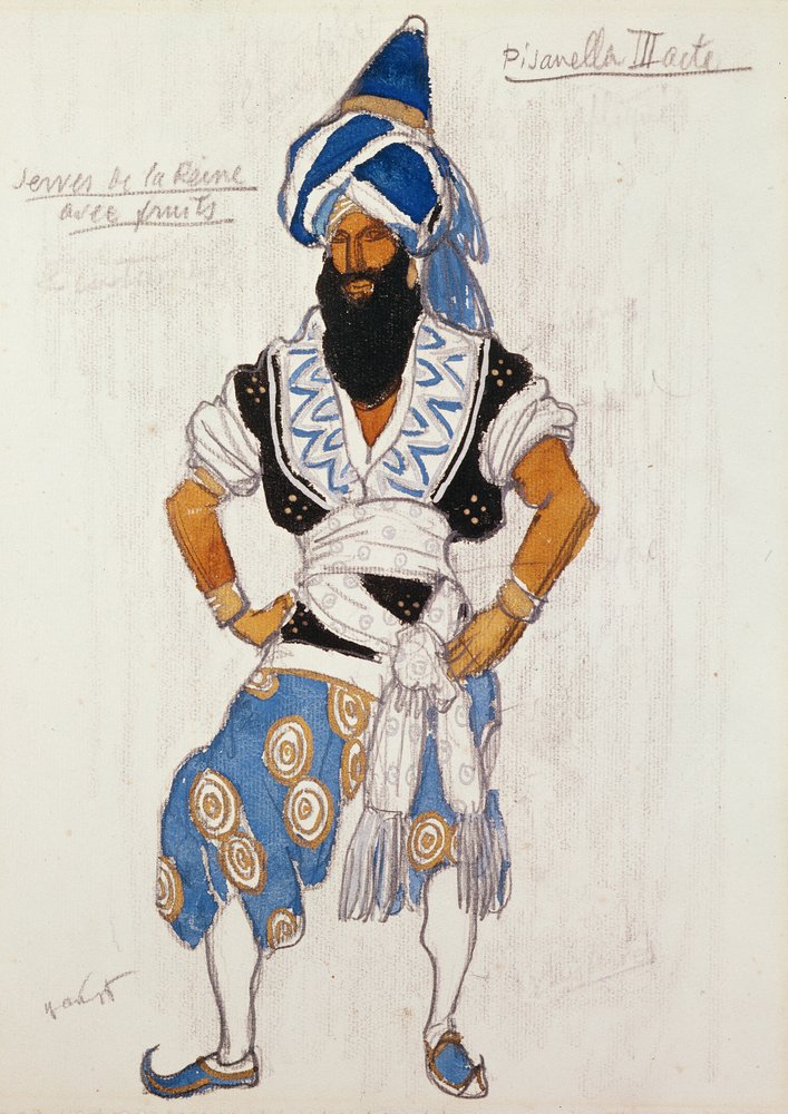 Costume de serviteur de la reine pour "Pisanella", 1913 - Leon Bakst