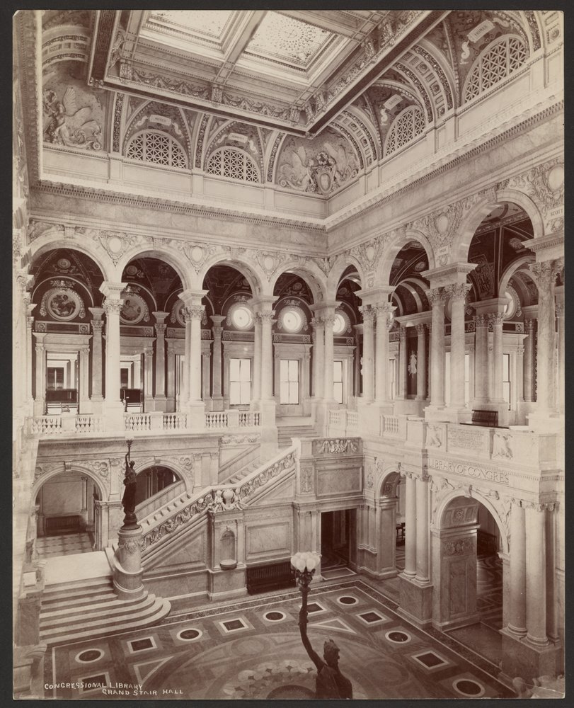 Bibliothèque du Congrès : Grand Stair Hall - Levin C. Hardy