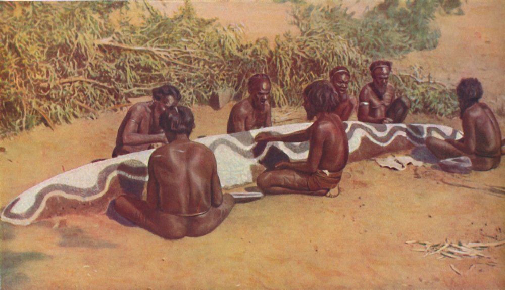 « Rituel totémique chez les Australiens noirs », vers 1935 - Macmillan Publishers