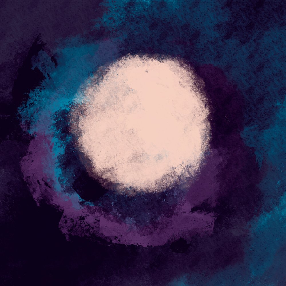 Pleine lune, 2024 (peinture numérique) - Marco Campedelli