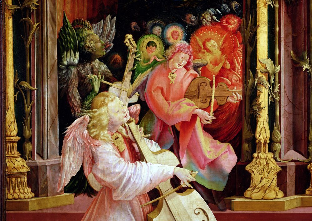 Anges musiciens, du Concert des anges du retable d