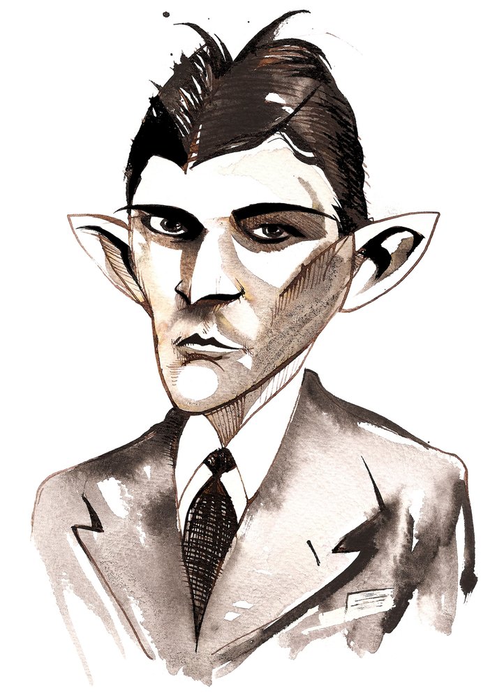 Franz Kafka (écrivain tchèque, 1883-1924) caricature - Neale Osborne