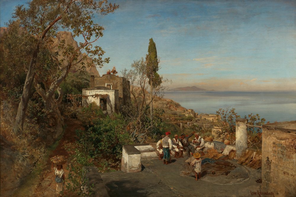 Vue sur la baie de Naples - Oswald Achenbach