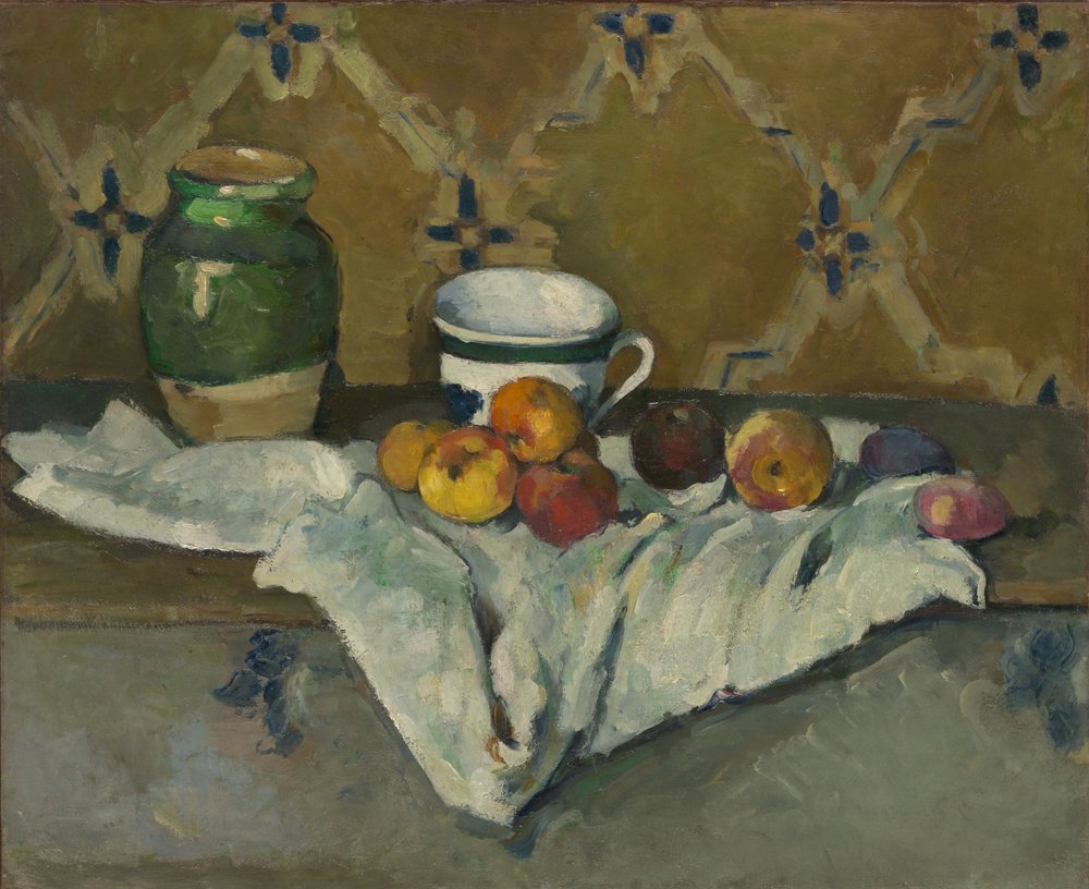 Nature morte au pot, à la tasse et aux pommes, vers 1877 - Paul Cézanne
