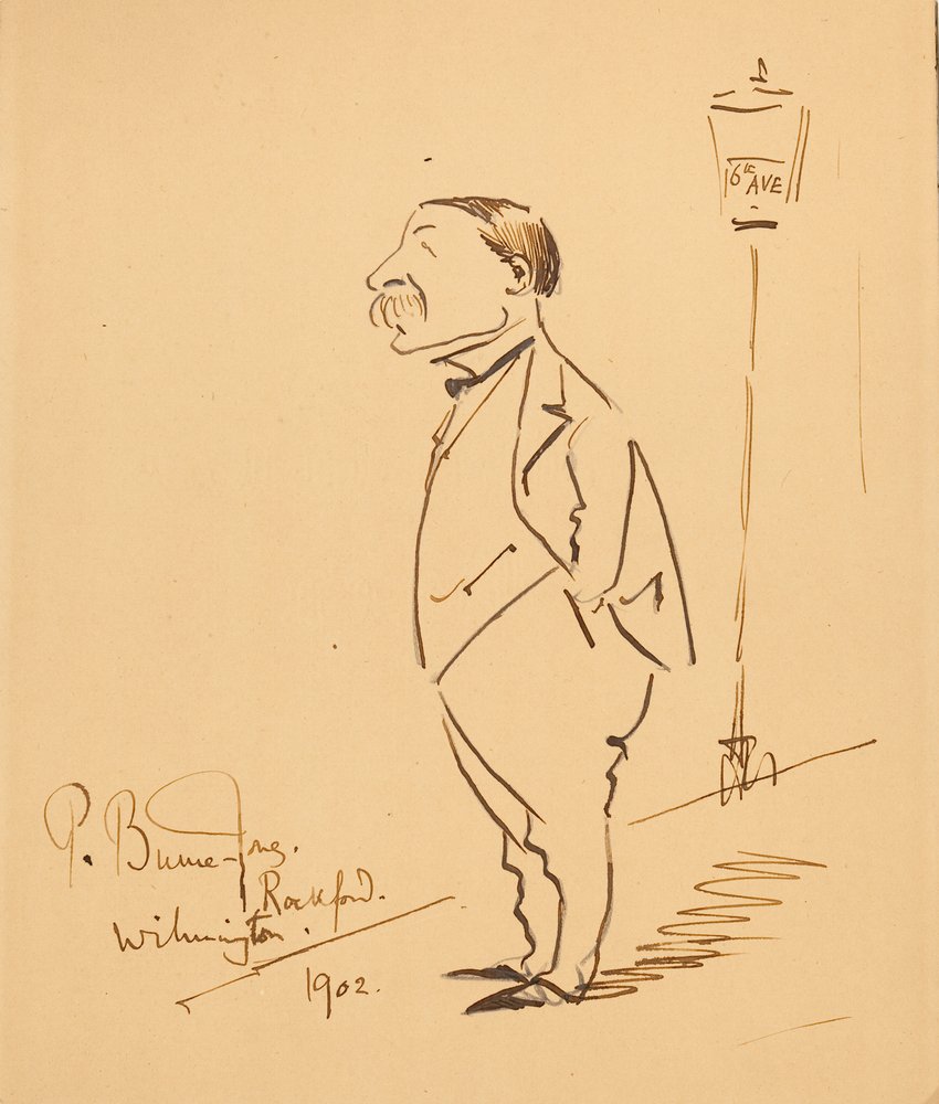 Caricature de Samuel Bancroft - Philip Burne-Jones