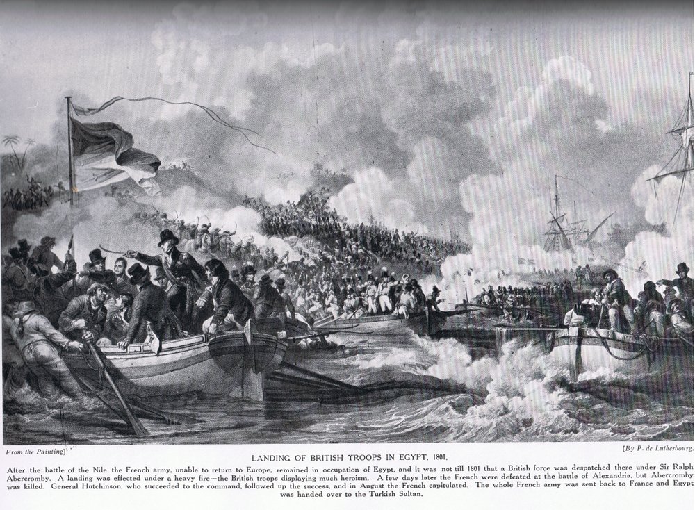 Le débarquement des troupes britanniques en Égypte en 1801 ...