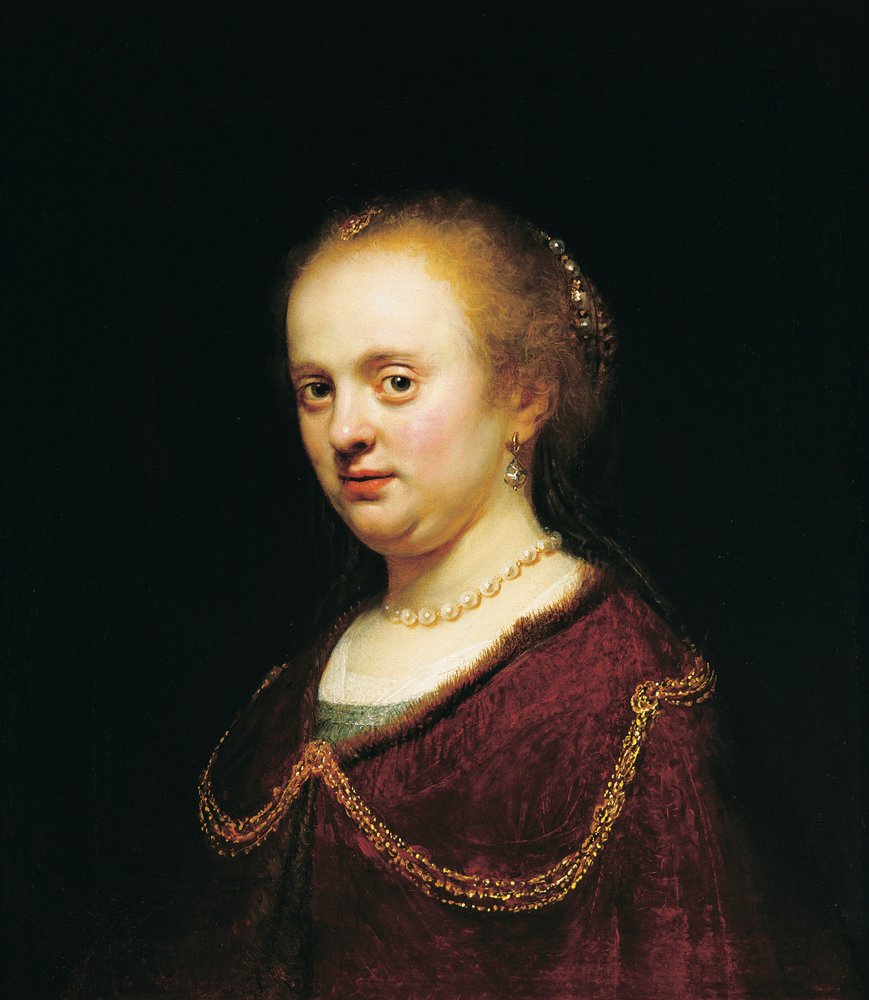 Jeune femme avec une chaîne en or - Rembrandt Harmensz. van Rijn