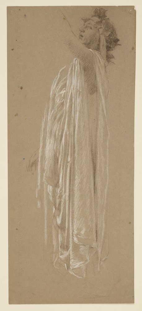Étude pour le chef de la procession, « Fête des vendanges », Mendelssohn Glee Club, New York, NY - Robert Frederick Blum