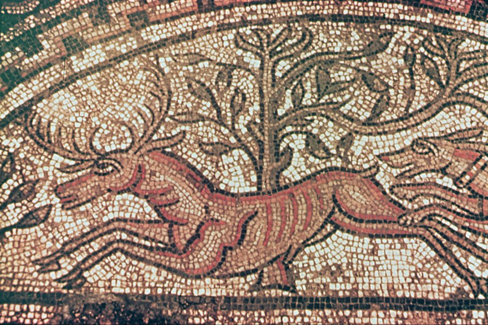 Pavement de Hinton St. Mary (détail) vers 350 apr. J.-C. - Roman