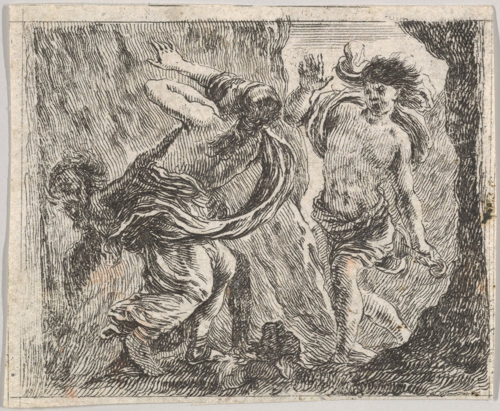 Orphée et Eurydice, du Jeu de la Mythologie - Stefano della Bella