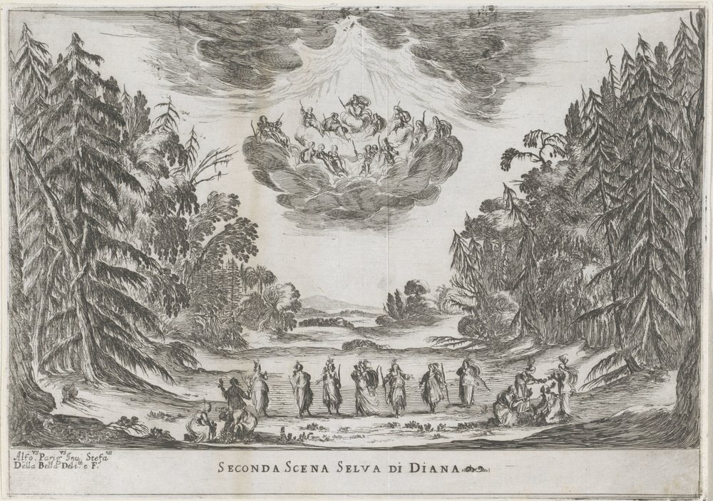 Deuxième scène : la forêt de Diane (Seconda scena selva di Diana) - Stefano della Bella