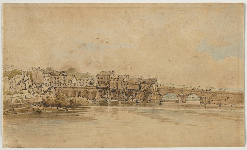 Une sélection de vingt des vues les plus pittoresques de Paris : Sur les rives de la Marne en dessous du pont de Charenton - Thomas Girtin