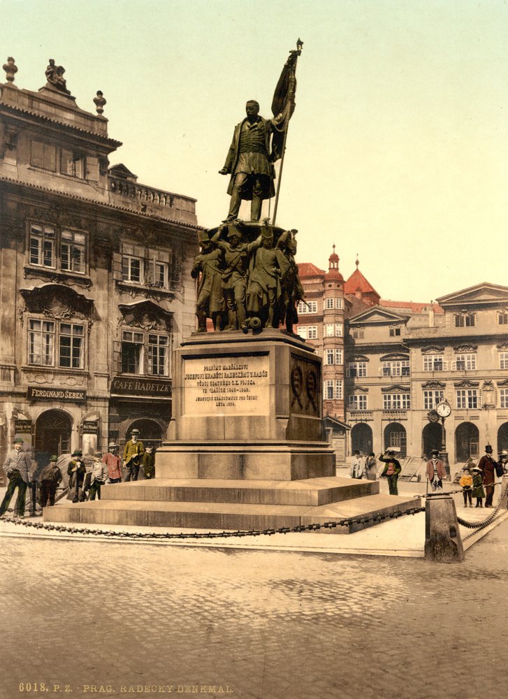 Mémorial de Radetzky à Prague, c.1890 (carte postale en couleur) - Unbekannt Unbekannt