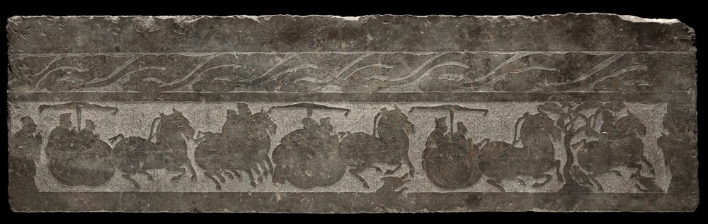 Relief funéraire avec procession de char, 2ème siècle - Unbekannt