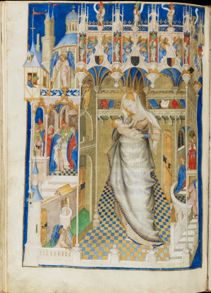 Madone et Enfant dans une Église (Les Cinq Joies de la Vierge). Les Heures d