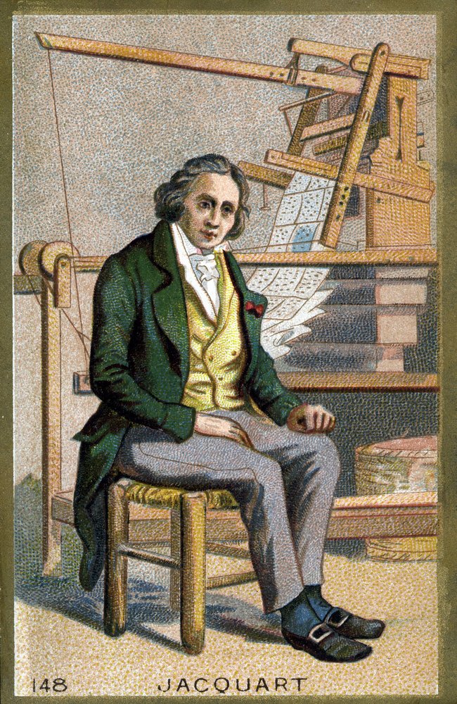 Portrait de Joseph Marie Jacquard (1752-1834), mécanicien français inventeur du métier à tisser. Chromolithographie de la fin du 19e siècle - Unknown artist