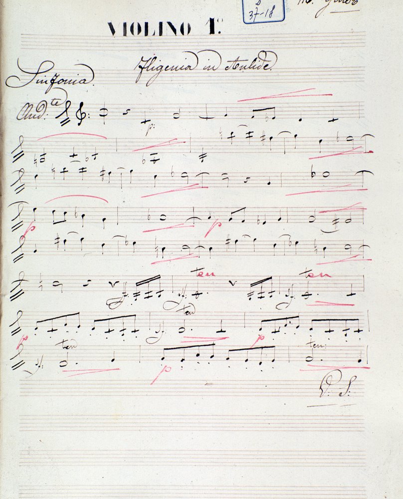 Page de partition pour le premier violon d