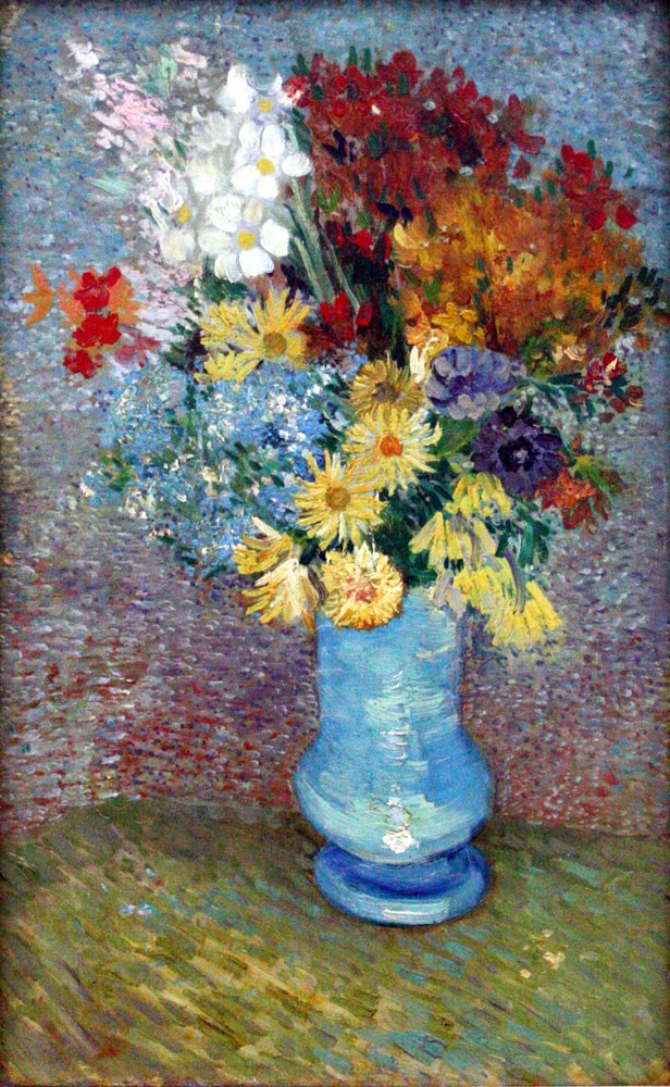 Fleurs dans un vase bleu - Vincent van Gogh