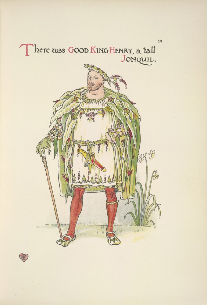 Bon roi Henri. Un homme déguisé en Henri VIII - Walter Crane