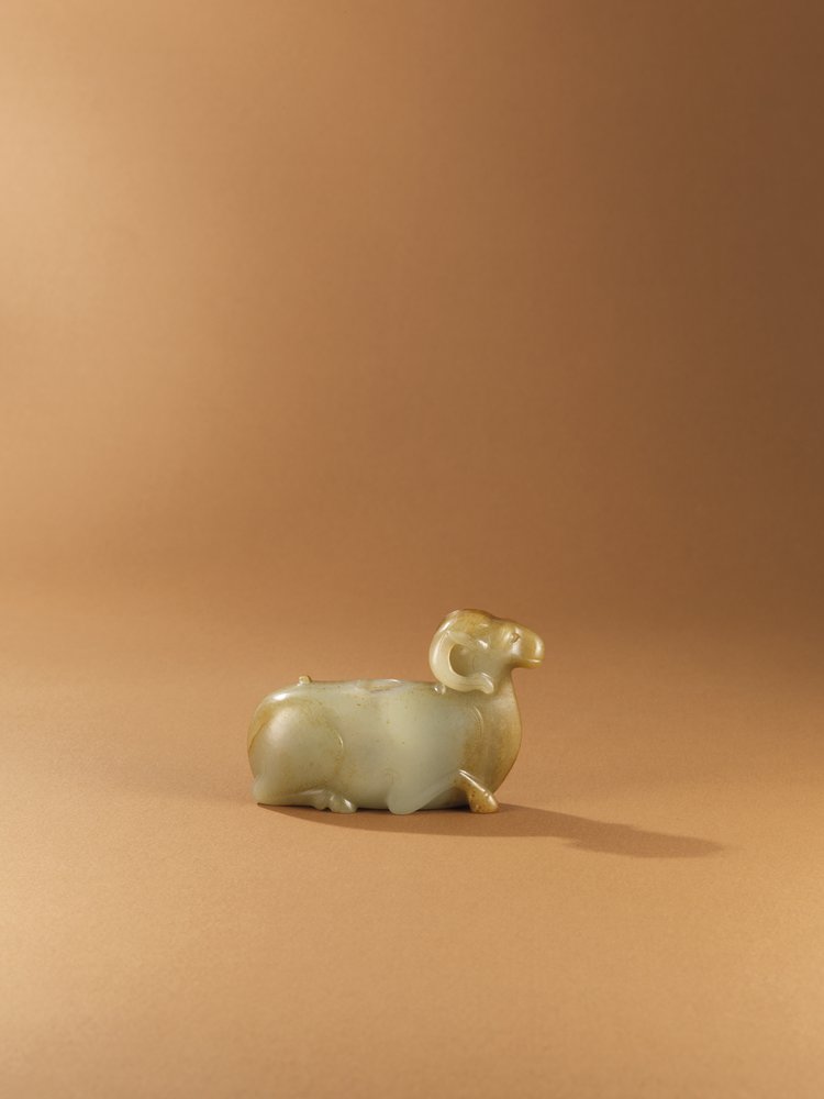 Pot à eau en forme de bélier (jade céladon) - Western Han Dynasty Chinese School