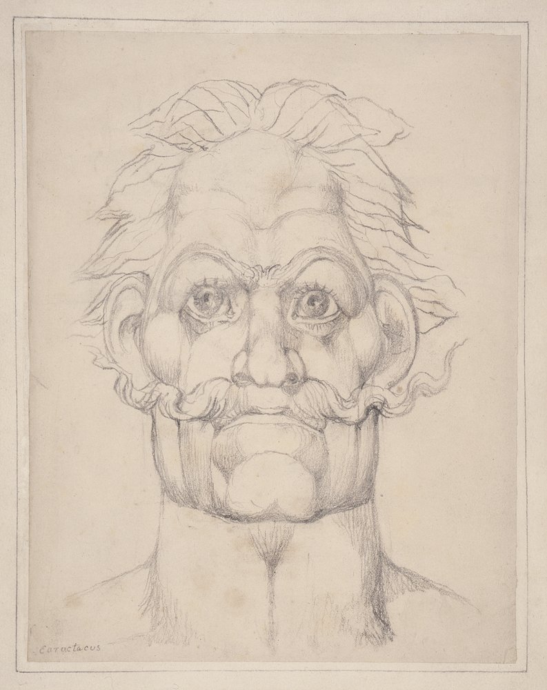 Tête visionnaire de Caractacus - William Blake
