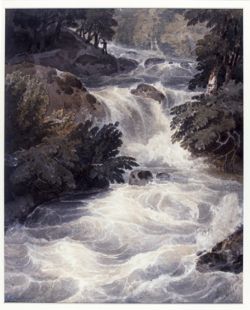 Cascade à Ambleside, vue à travers une fenêtre, 1807 - William Havell