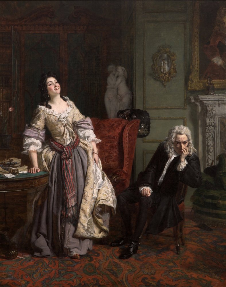 Alexander Pope déclara son amour à Lady Mary Wortley Montagu, 1852 - William Powell Frith