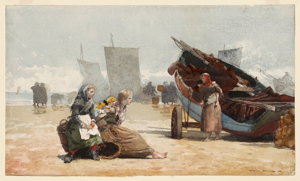 Scène de plage, Cullercoats - Winslow Homer