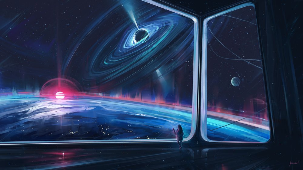 Vue de la planète « Black Hole » - Alena Aenami